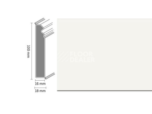 Плинтус Плинтус Dollken Cubu Flex life Hamburg Style 100 1013 white фото 1 | FLOORDEALER